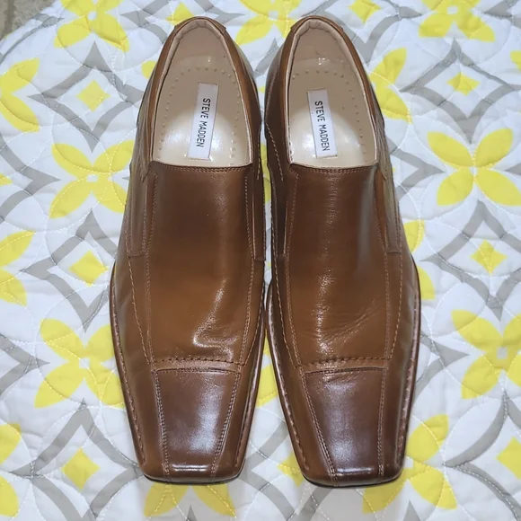 Steve Madden Jaredd Stitched Slip On Shoes Brown Size 13 Men's - Picture 1 of 7